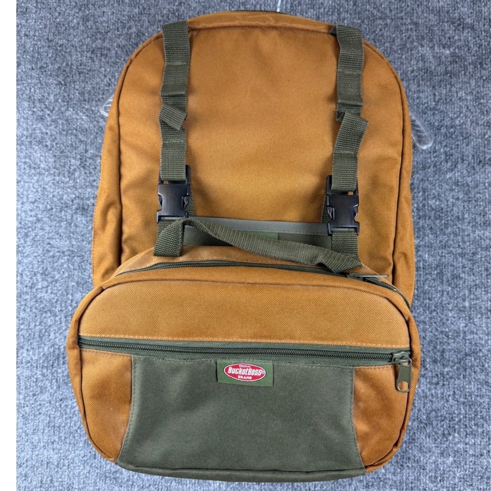 Bucket Boss Duckwear Canvas Tool Backpack Detachable Pouch Contractor Briefcase